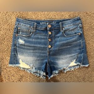 American Eagle Denim Cutoff Shorts | Button Fly | Size 14